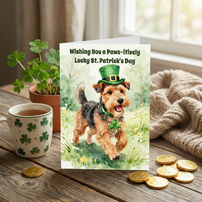 Paws-itively Lucky St. Patrick's Day Terrier Karte (Von Creator hochgeladen)