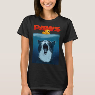 PAWS Katze und Gelber Gummiente Niedliche Katzenka T-Shirt