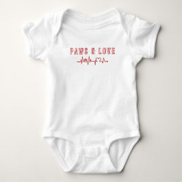 Paws & Liebe Niedliches Haustier Lover Typografie Baby Strampler