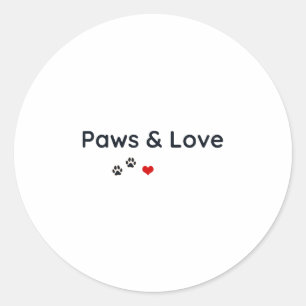 Paws & Love Haustierliebhaber Aufkleber