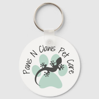 Paws N Claws Pet Care Logo Schlüsselanhänger