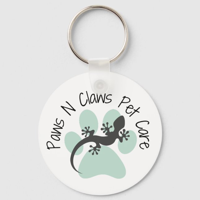 Paws N Claws Pet Care Logo Schlüsselanhänger (Vorderseite)