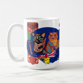 Paws of Aotearoa | New Zealand Culture Cats Art Kaffeetasse
