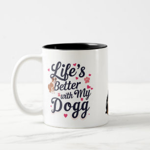 Paws of Joy Two-Tone-Tasse Zweifarbige Tasse