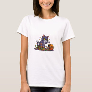 Paws Off My Candy - Fierce Halloween Cat Woman T-Shirt