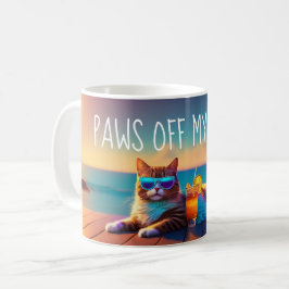 Paws Off My Drink - Cat With Shades Mugs Kaffeetasse