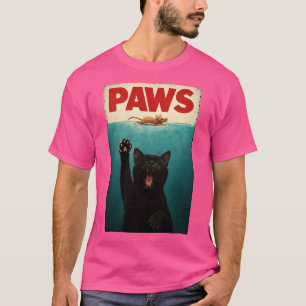 PAWS Parody Cat Mouse Humore Cat Chasing Maus T-Shirt