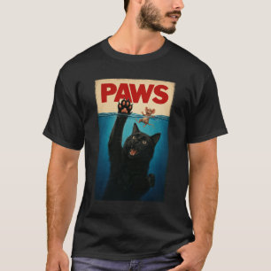 PAWS Parody Cat Mouse Humore Cat Chasing Maus T-Shirt
