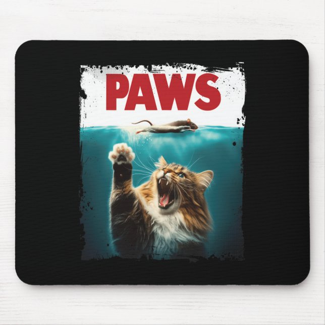 Paws Parody Cat Mouse Humous Cat Chasing Mouse K Mousepad (Vorne)