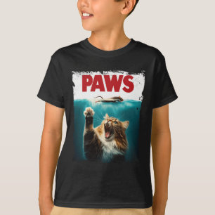 Paws Parody Cat Mouse Humous Cat Chasing Mouse K T-Shirt