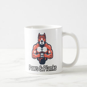 Paws & Planks Muskel-Hundefitnessposter Kaffeetasse