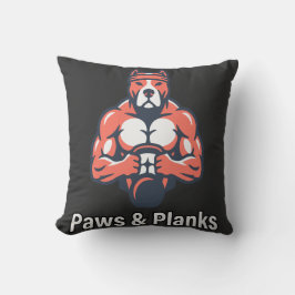 Paws & Planks Muskel-Hundefitnessposter Kissen