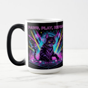 Paws Play Repeat DJ Cat Tasse Musikliebhaber Lus