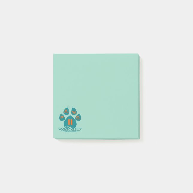 PAWS PostIt - Hinweise Post-it Klebezettel (Vorderseite)