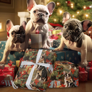 Paws & Present French Bulldog Christmas Geschenkpapier