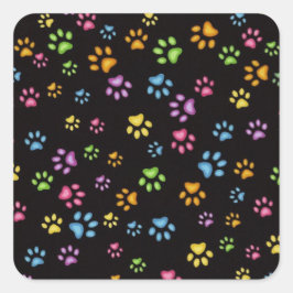 Paws Quadratischer Aufkleber