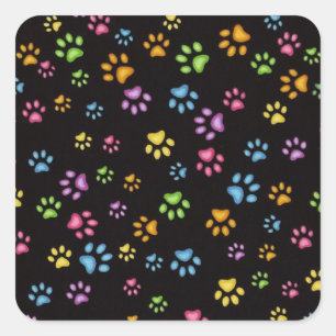 Paws Quadratischer Aufkleber