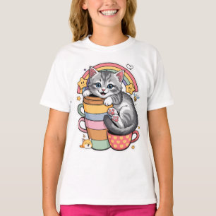 Paws & Rainbow Sips Kids Basic T-Shirt