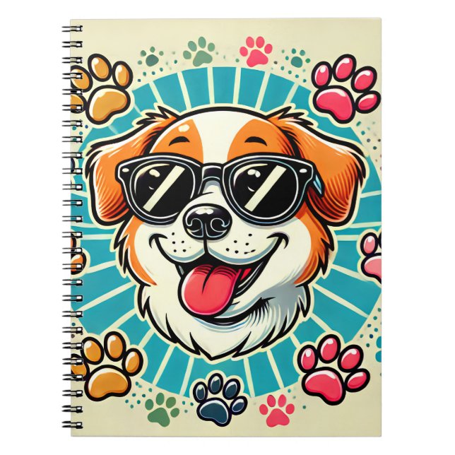 Paws & Shades SpiralNotebook Notizblock (Vorderseite)