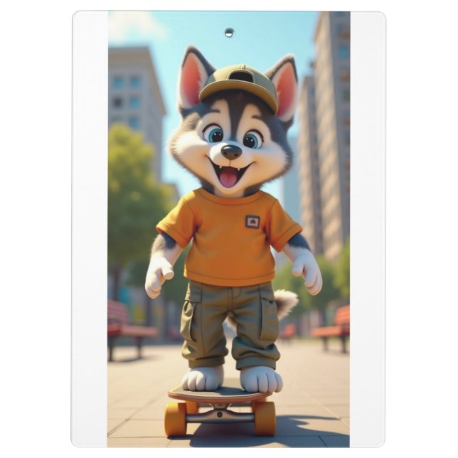 Paws & Swagger™ Niedliche, von Haustieren Inspirie Klemmbrett (Rückseite)