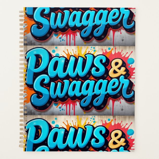 "Paws & Swagger Stylish Planner" Planer (Vorderseite)