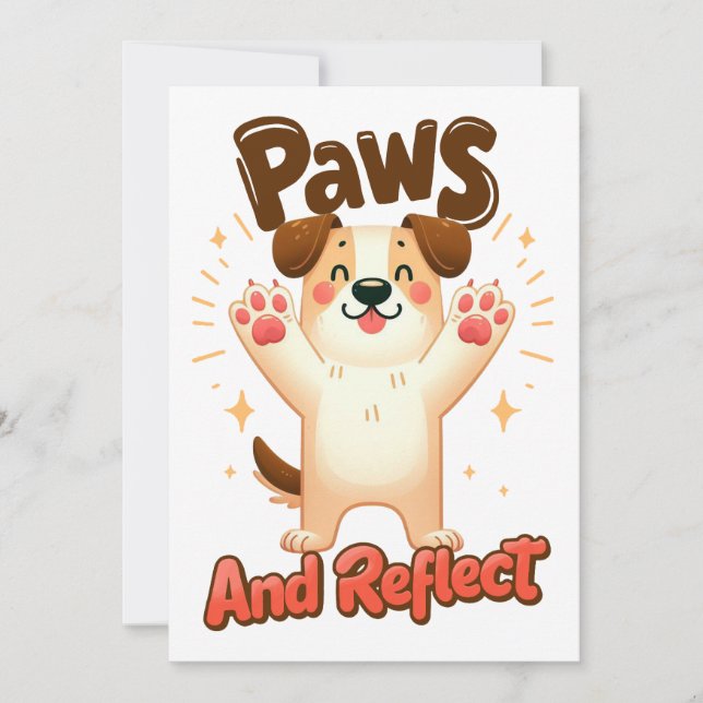 Paws und Reflektoren für Niedliche Hunde Dankeskarte (Vorderseite)