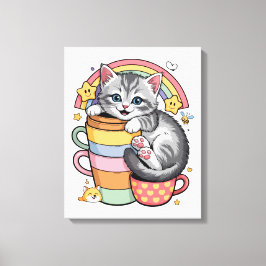 Paws und Regenbogen Leinwanddruck