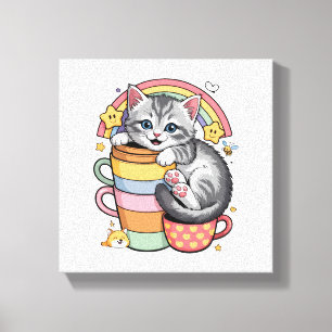 Paws und Regenbogen Leinwanddruck