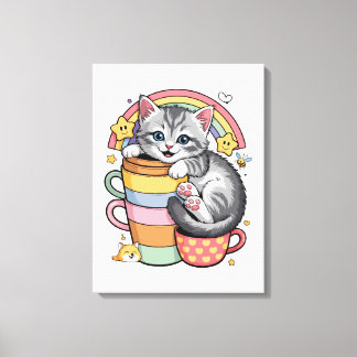 Paws und Regenbogen Leinwanddruck