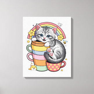 Paws und Regenbogen Leinwanddruck