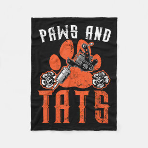 Paws und Tats, die Tattoo Lover Tattoing Hunde Ow Fleecedecke
