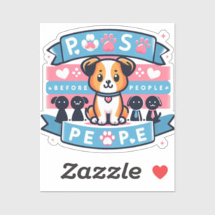 Paws vor den Niedlichen Hunden Lover Vinyl Sticker