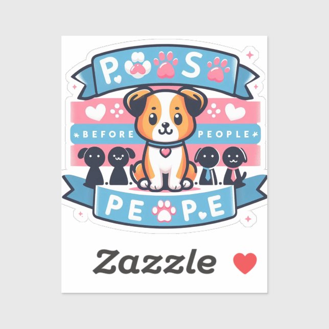 Paws vor den Niedlichen Hunden Lover Vinyl Sticker (Blatt)