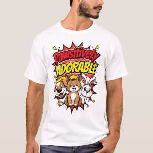 "Pawsitiv ansprechend: Haustiere im Comic, T-Shirt