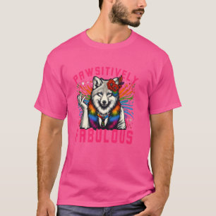 Pawsitiv Fabulous Furry Fox Wolf Fursona Fandom T-Shirt