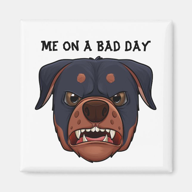 Pawsitiv Moody: Mad Dog Face Magnet (Vorne)