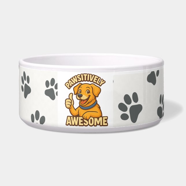 Pawsitiv Phantastischer Hund Lover T - Shirt - Nie Napf (Vorderseite)