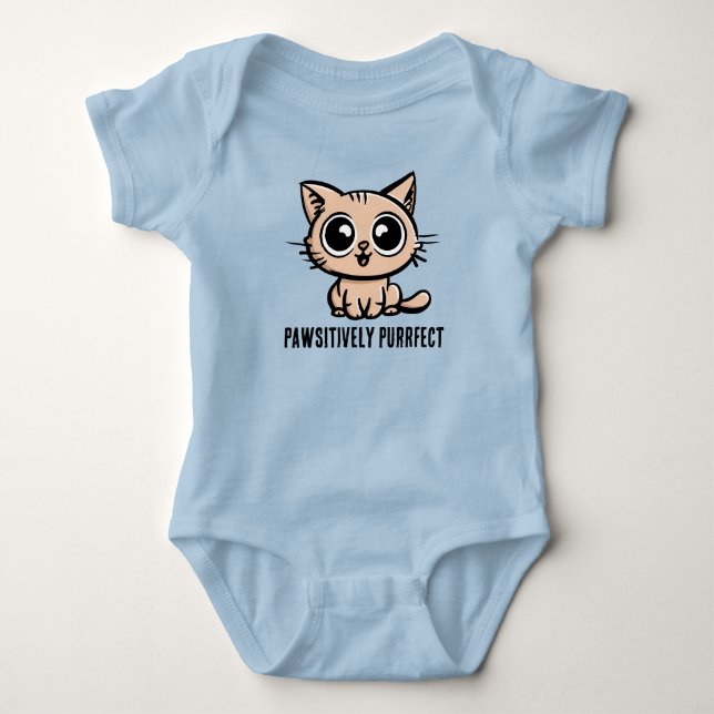 Pawsitiv Purfect, schöne Manga Kitten Baby Strampler (Vorderseite)