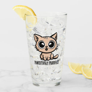 Pawsitiv Purfect, schöne Manga Kitten Glas