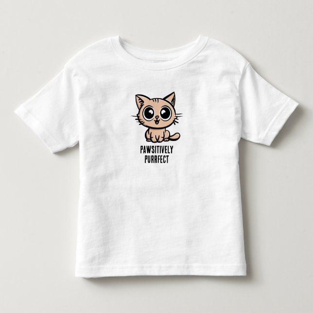 Pawsitiv Purfect, schöne Manga Kitten Kleinkind T-shirt (Vorderseite)