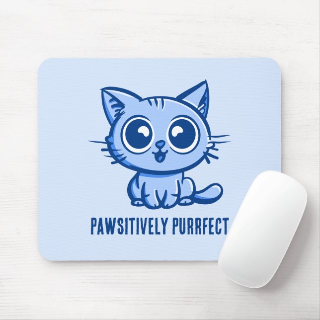 Pawsitiv Purfect, schöne Manga Kitten Mousepad (Mit Mouse)