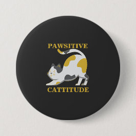 Pawsitive Cattitude Button