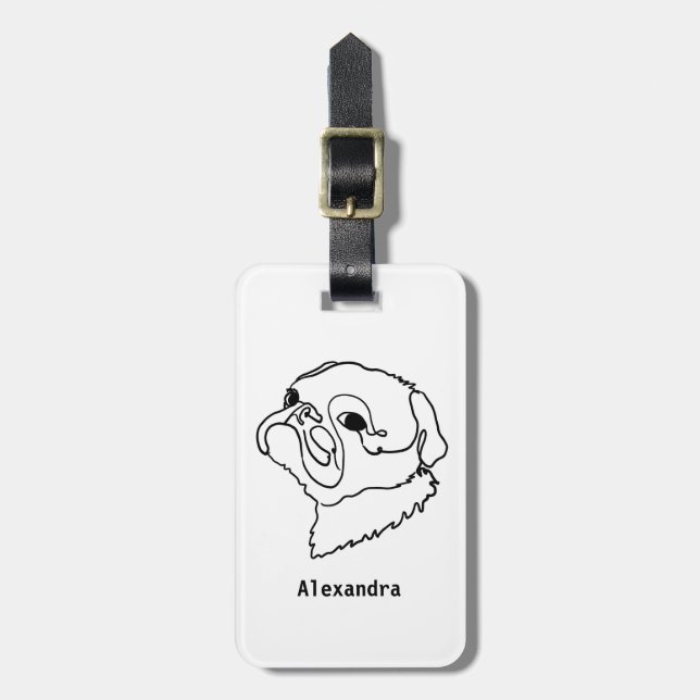 Pawsitive Journeys Gepäckanhänger (Vorderseite vertikal)