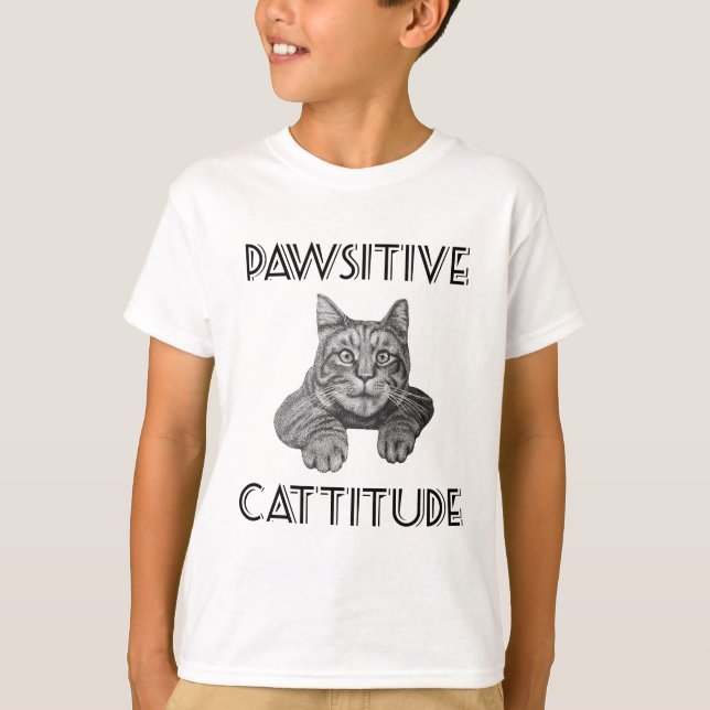 Pawsitive Kattiokatze T-Shirt (Vorderseite)