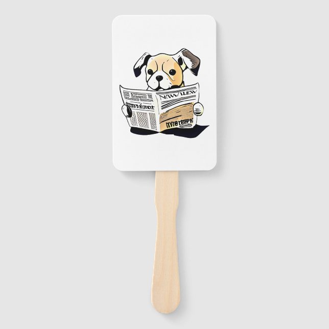 Pawsitive News Dog Reading Newspaper T - Shirt Fächer (Vorderseite)