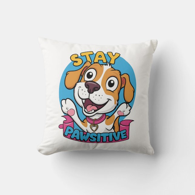 Pawsitive Vibes Kissen (Vorderseite)