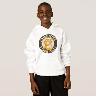 Pawsitive Vibes nur Niedlich Cat Paw Funny Pub Hoodie
