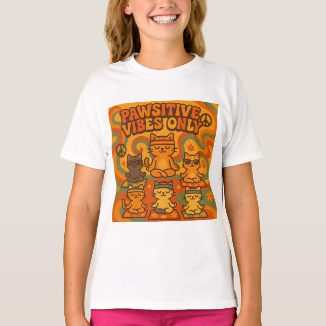 Pawsitive Vibes Only T-Shirt (Vorderseite)
