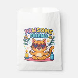 Pawsitive Vibes with Pawsome friend Cute Cat Lover Geschenktütchen