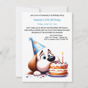 Pawsitively Fun Birthday Einladung